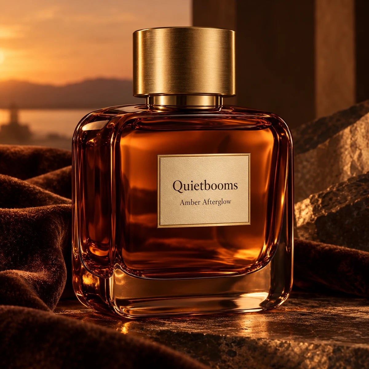 Amber Afterglow bottle original design visualization