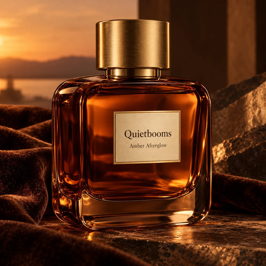 Amber Afterglow bottle original design visualization